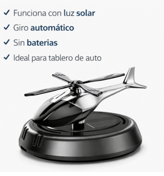 HELICOPTERO AROMATICO SOLAR PARA AUTOMOVIL