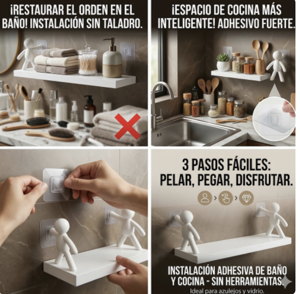 ORGANIZADOR DE BAÑO Y/O COCINA ADHERENTE