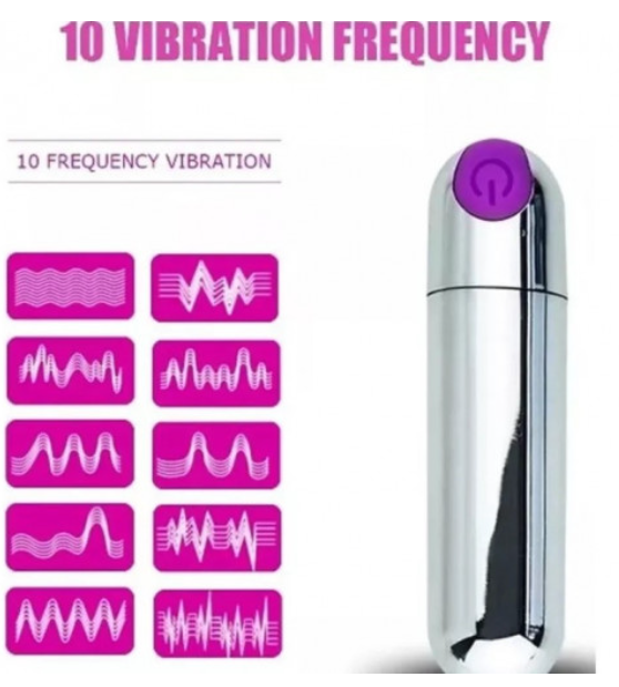 BALITA VIBRADOR RECARGABLE USB 10 FRECUENCIAS DE VIBRACION